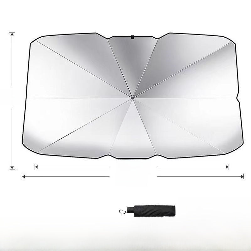 Telescopic Car Sunshade Umbrella with Heat Insulation