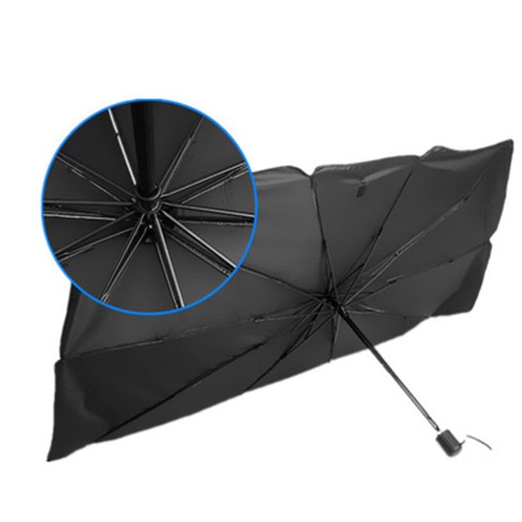 Telescopic Car Sunshade Umbrella with Heat Insulation