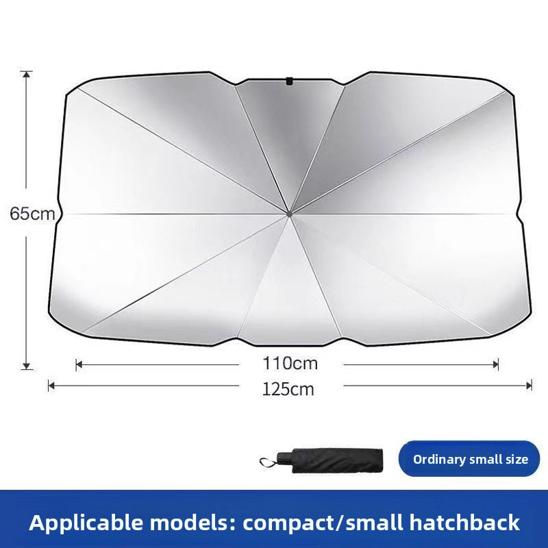 Telescopic Car Sunshade Umbrella with Heat Insulation