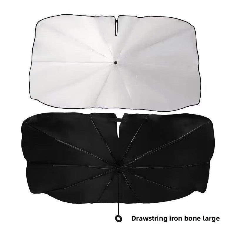 Telescopic Car Sunshade Umbrella with Heat Insulation