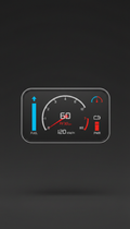 Digital Dashboard HUD with Speed Display