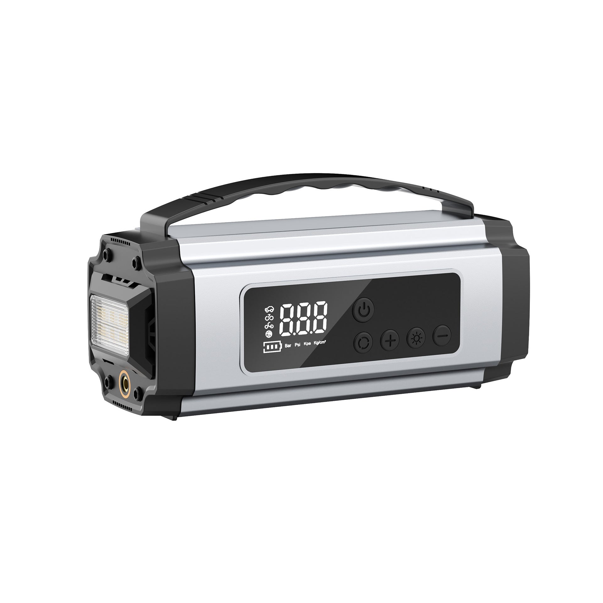Portable Car Tire Inflator and Jump Starter with Power Bank