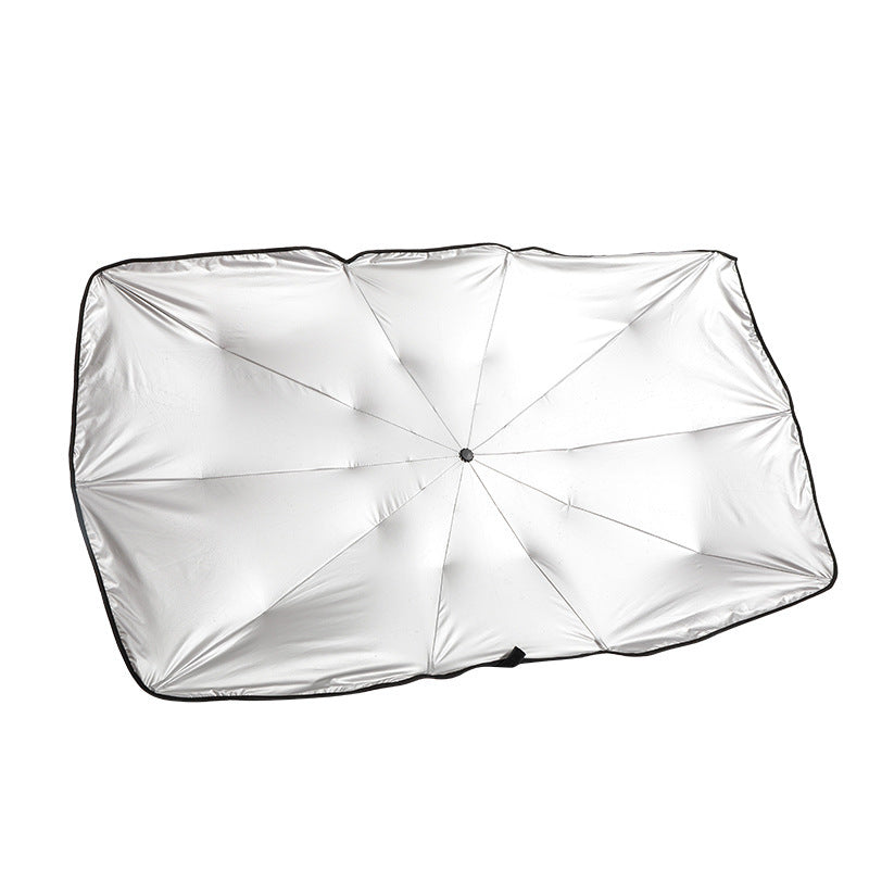 Telescopic Car Sunshade Umbrella with Heat Insulation