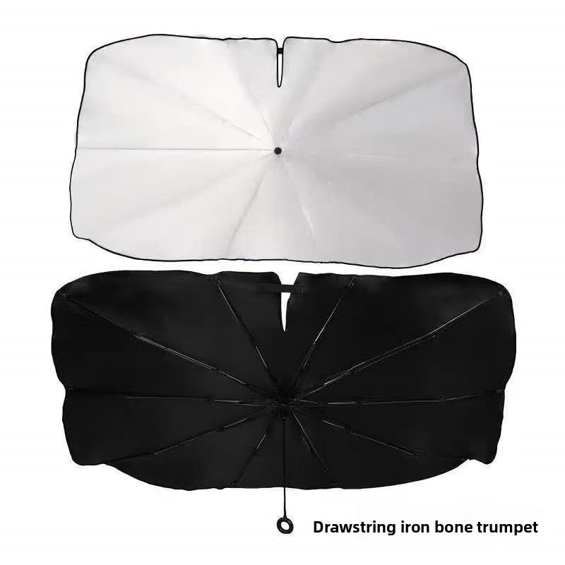 Telescopic Car Sunshade Umbrella with Heat Insulation