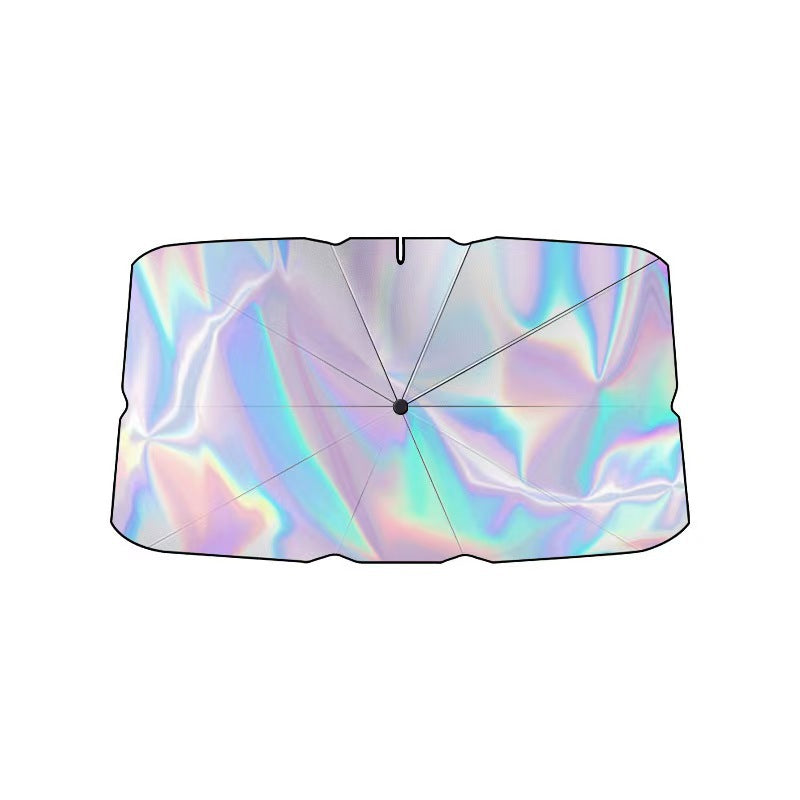 Telescopic Car Sunshade Umbrella with Heat Insulation